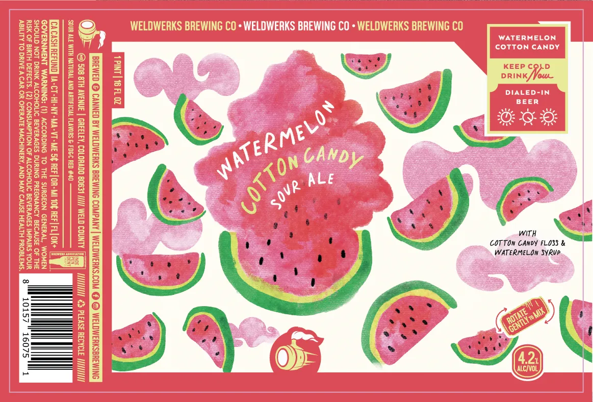 Watermelon Cotton Candy — full label as filed with TTB
