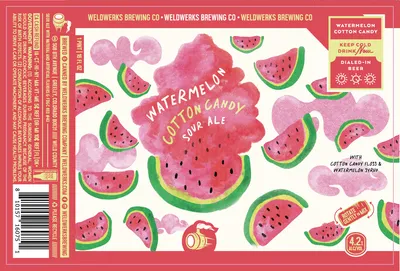 Watermelon Cotton Candy label