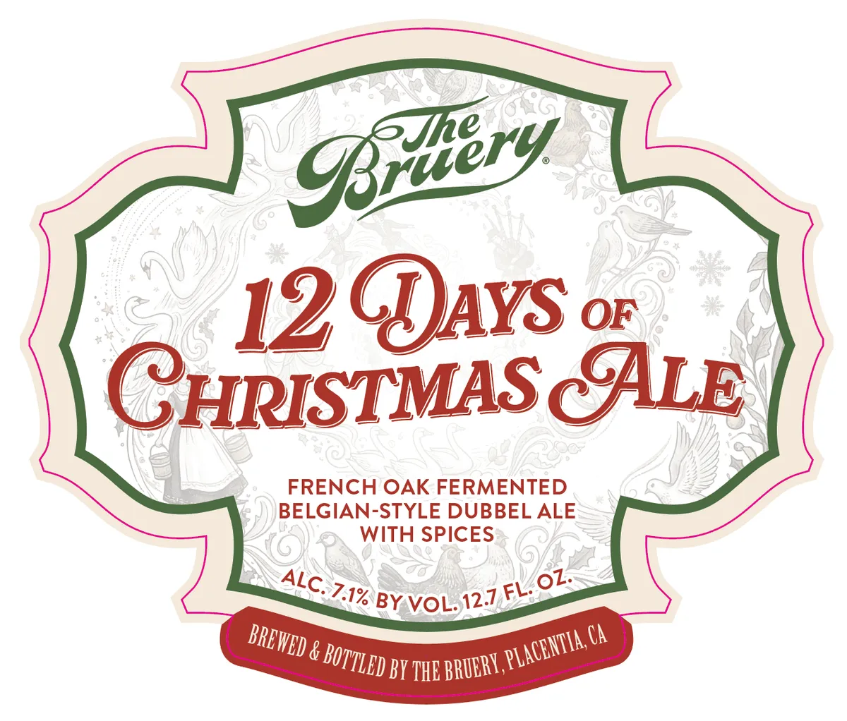 12 Days of Christmas Ale label art — THE BRUERY