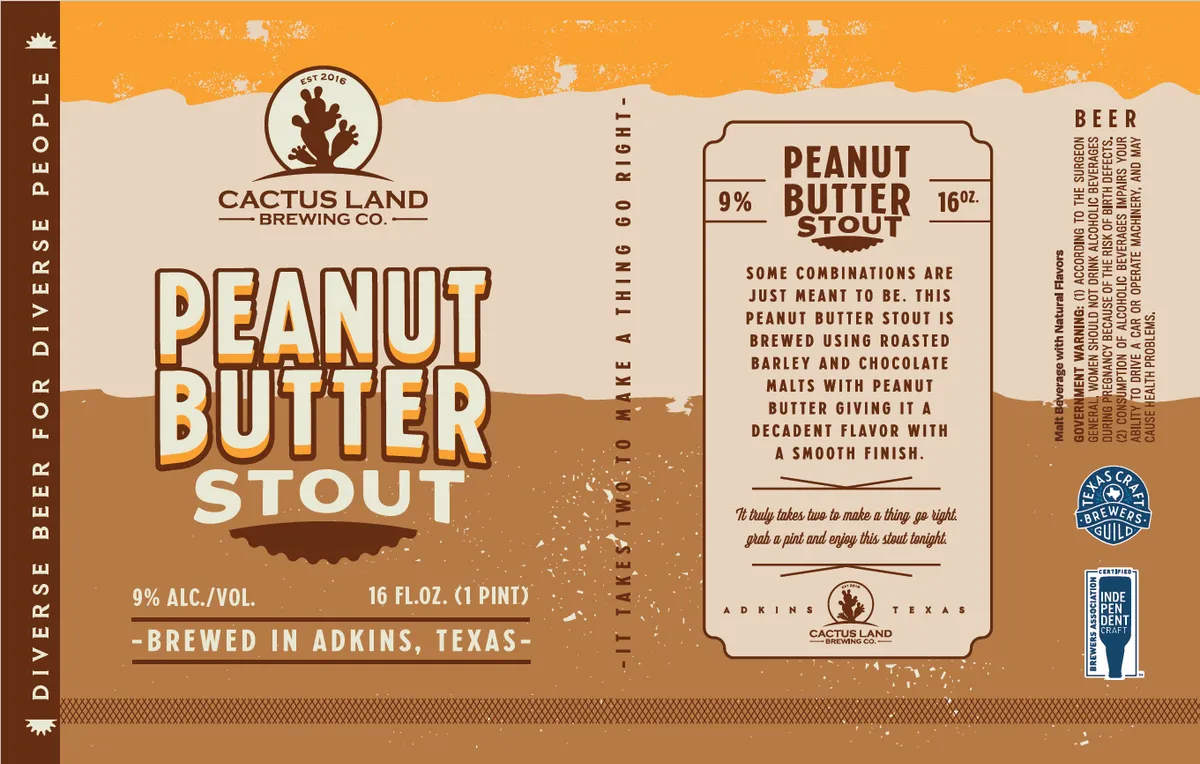 Peanut Butter Stout — full label as filed with TTB