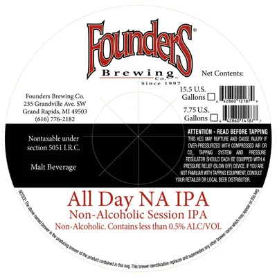 All Day NA IPA label
