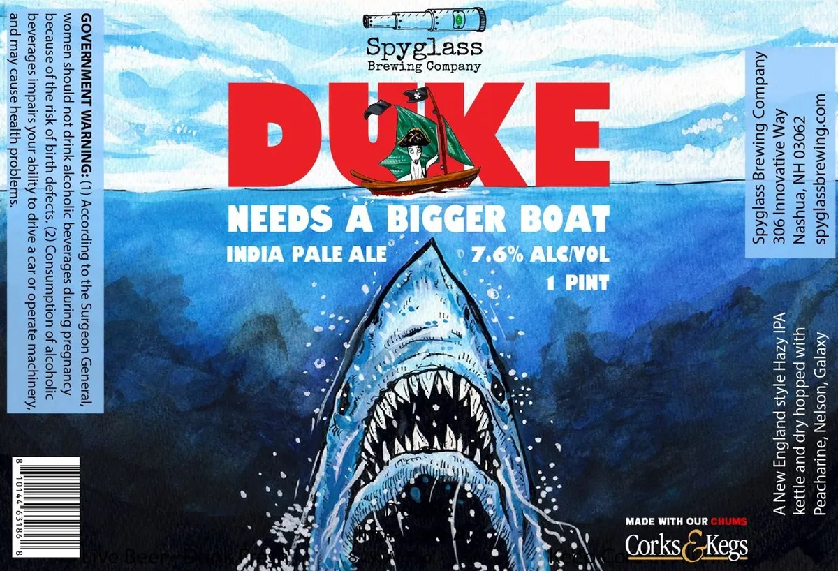 Duke Needs a Bigger Boat — full label as filed with TTB