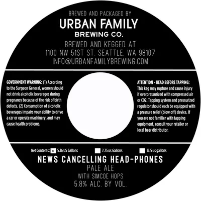 News Cancelling Head-Phones label