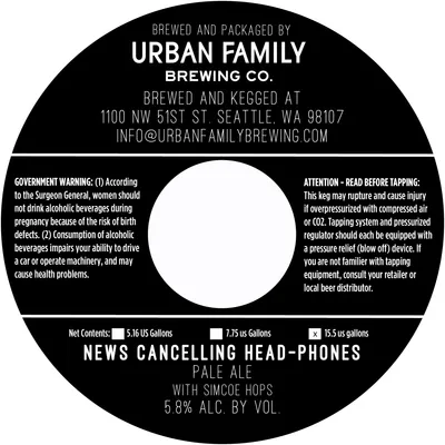 News Cancelling Head-Phones label