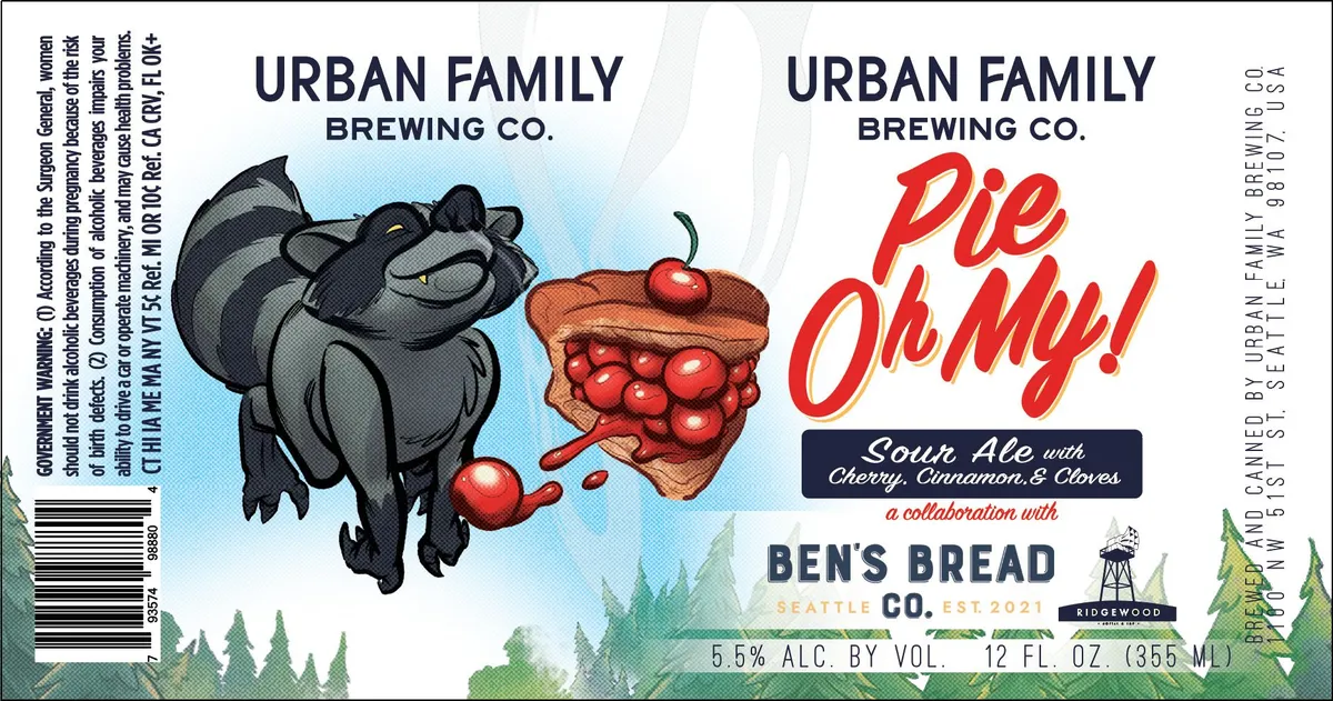 Pie Oh My! label art — URBAN FAMILY BREWING CO.