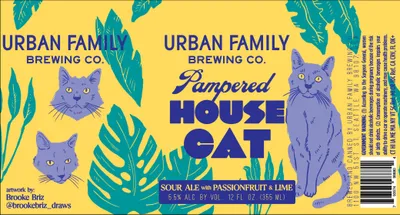 Pampered House Cat label
