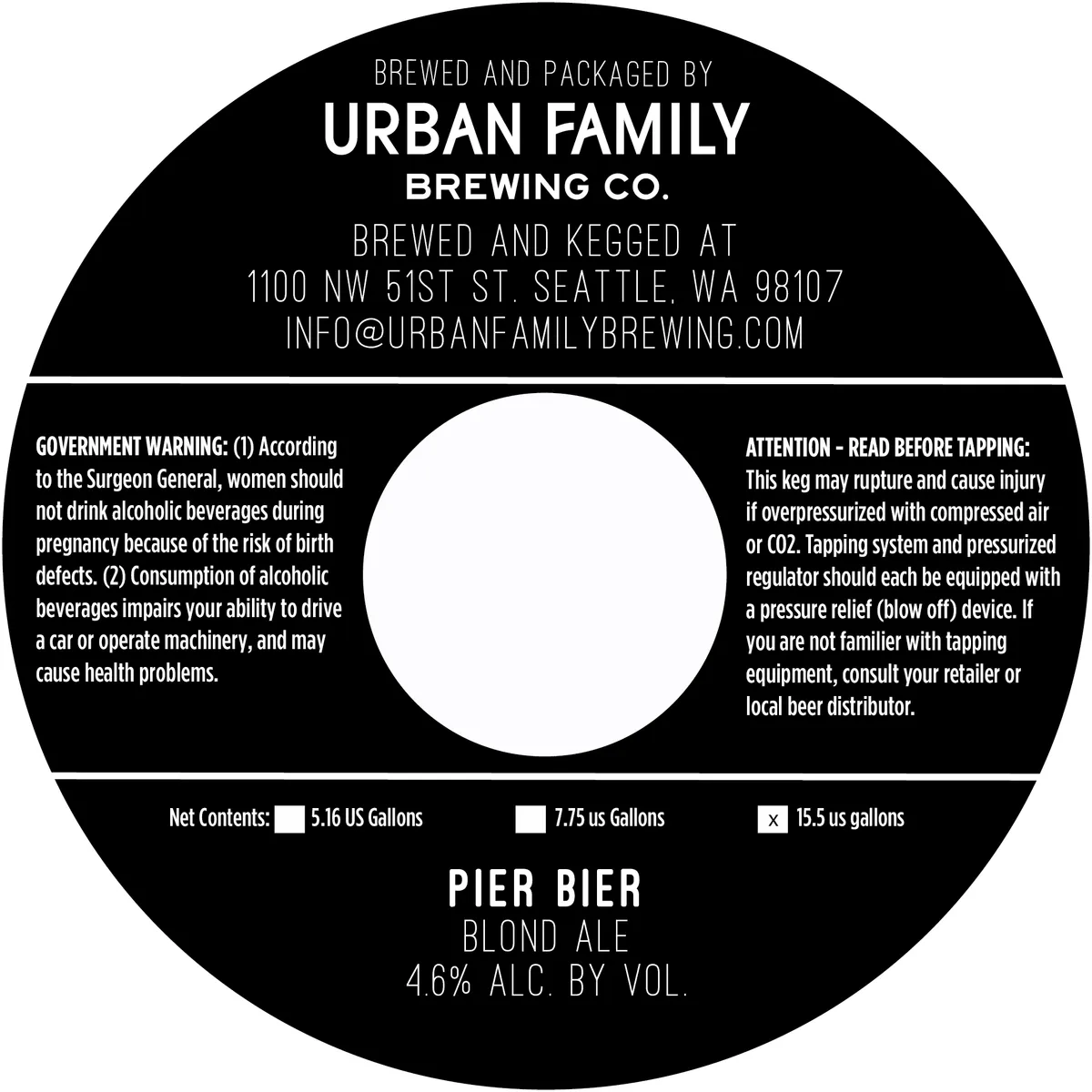 Pier Bier — full label as filed with TTB