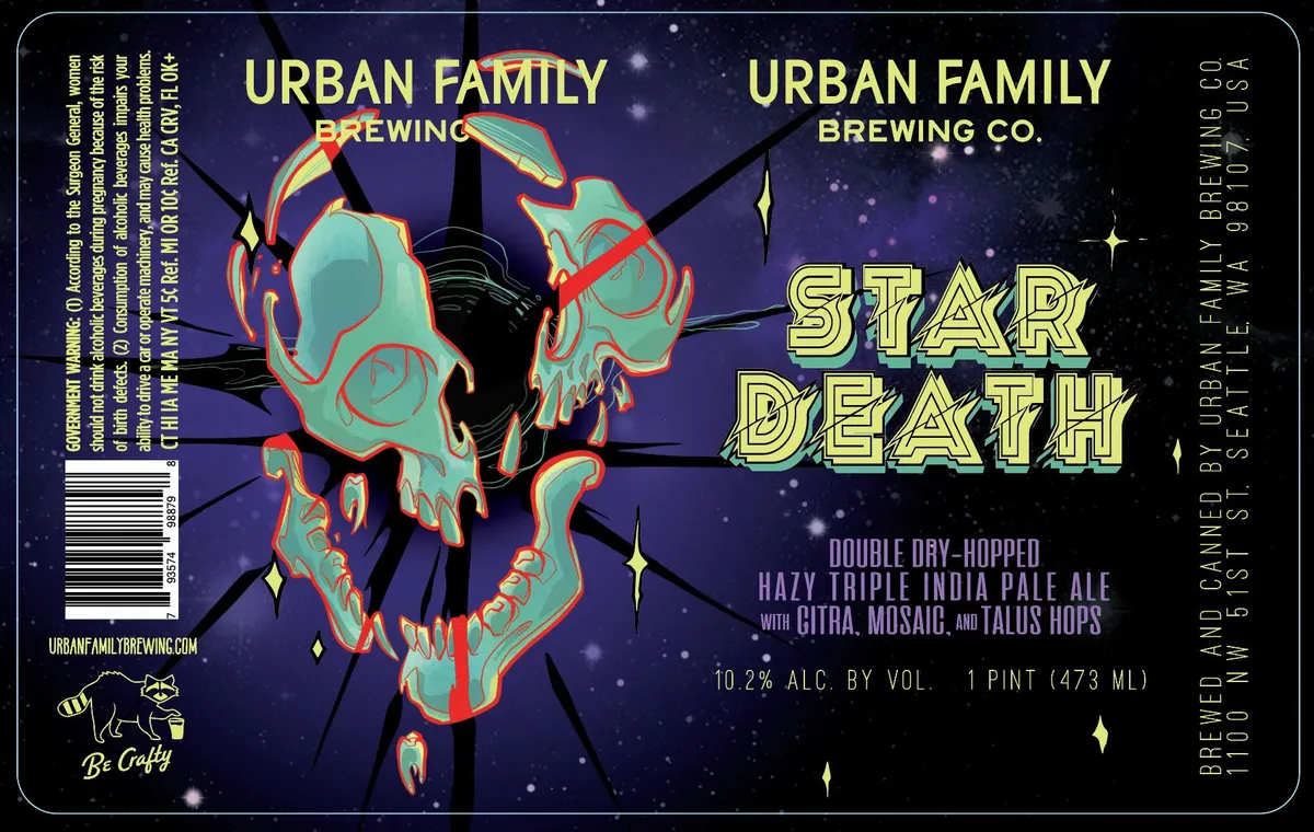 Star Death label art — URBAN FAMILY BREWING CO.