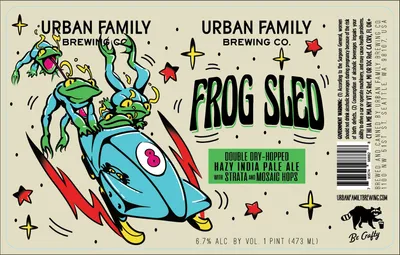 Frog Sled label