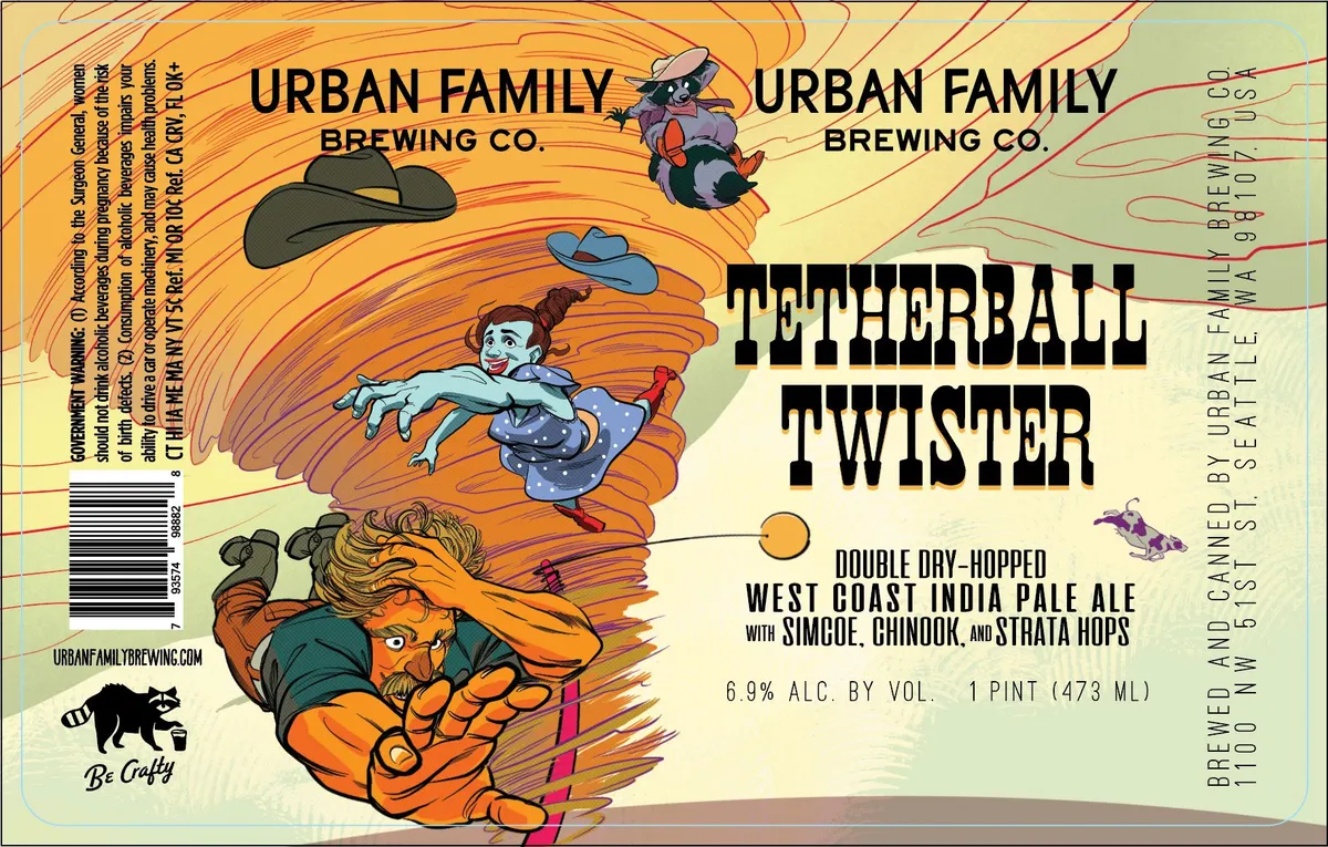 Tetherball Twister label art — URBAN FAMILY BREWING CO.