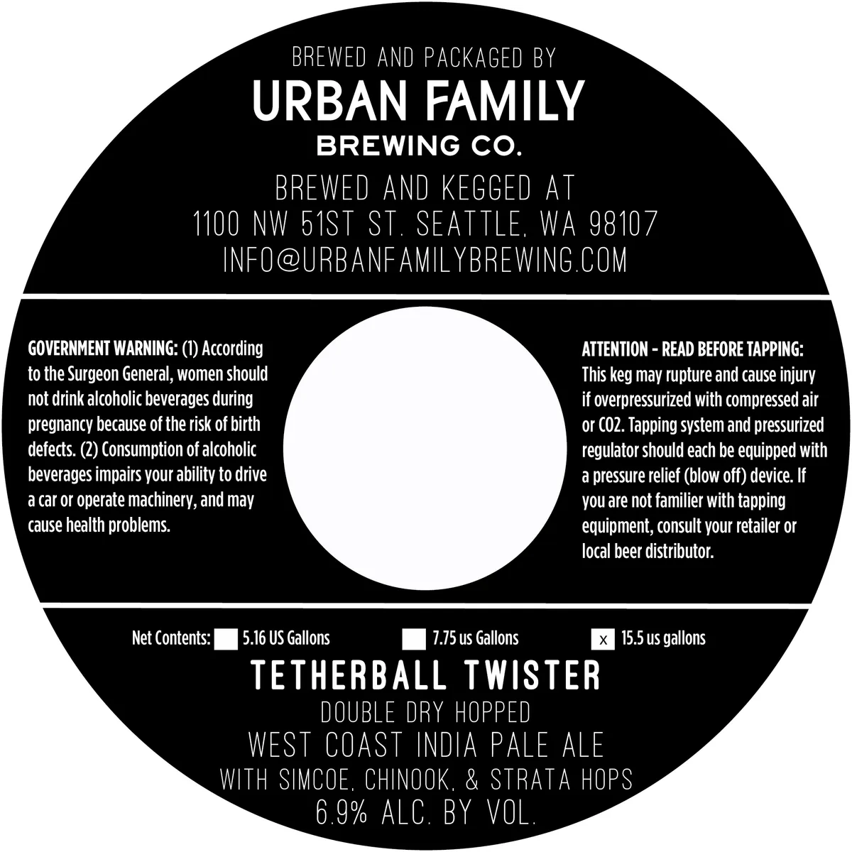 Tetherball Twister — full label as filed with TTB