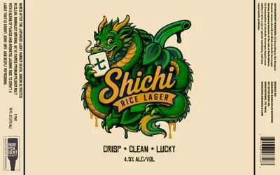 Shichi Rice Lager label