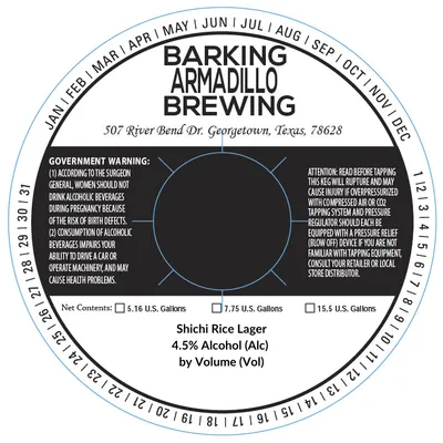 Shichi Rice Lager label