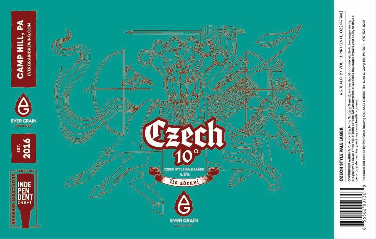Czech 10 label art — EVER GRAIN BREWING CO.