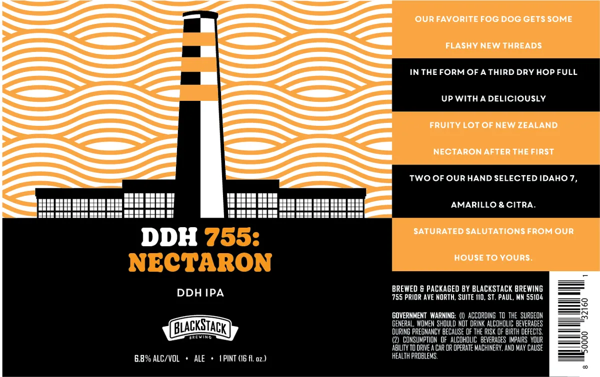 DDH 755: Nectaron — full label as filed with TTB