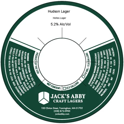 Hudson Lager label
