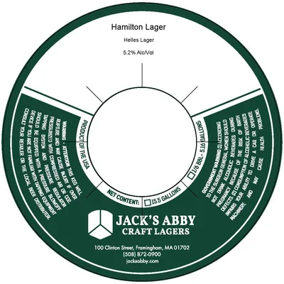 Hamilton Lager label