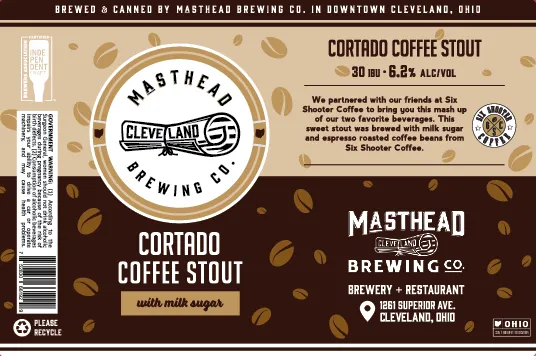 Cortado Coffee Stout — full label as filed with TTB