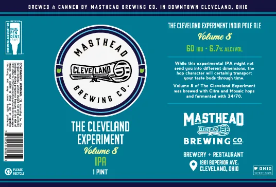 The Cleveland Experiment Volume 8 — full label as filed with TTB