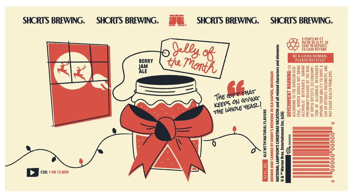 Jelly of the Month label art — SHORT'S BREWING