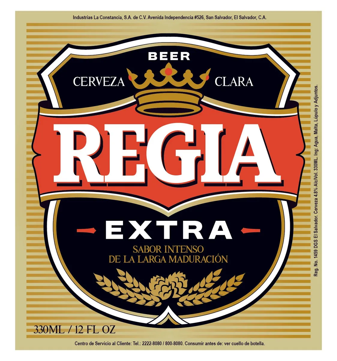 Regia Extra — full label as filed with TTB