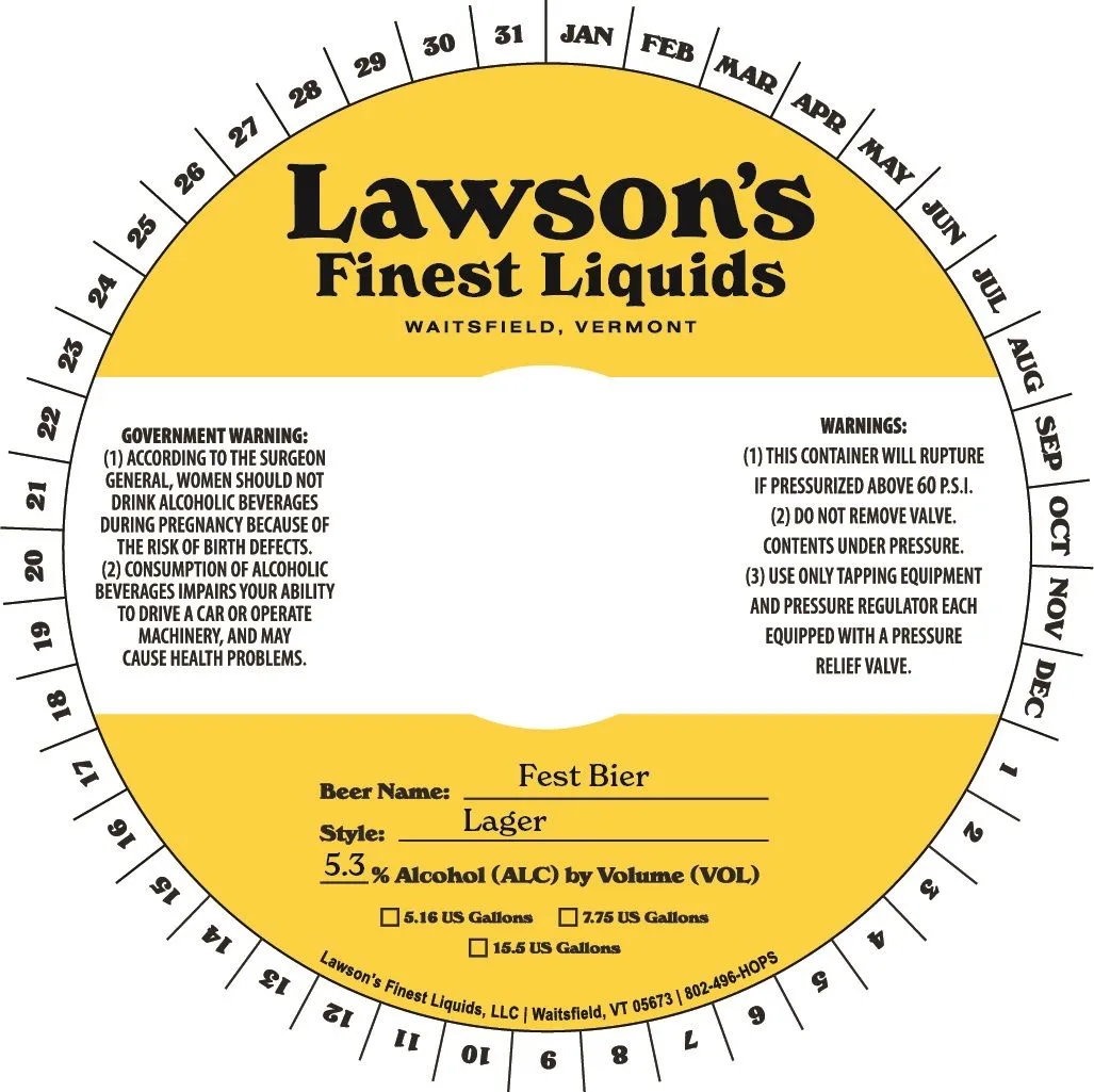Fest Bier — full label as filed with TTB