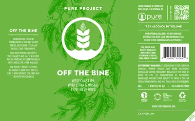 Off The Bine label