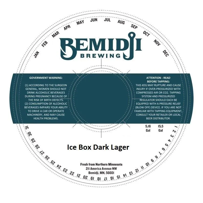 Ice Box Dark Lager — full label as filed with TTB