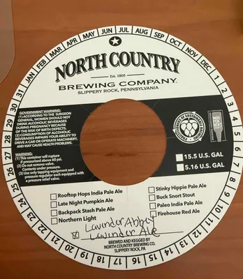 Lavender Abbey Lavender Ale label
