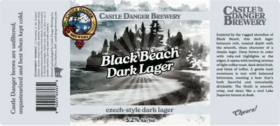 Black Beach Dark Lager label