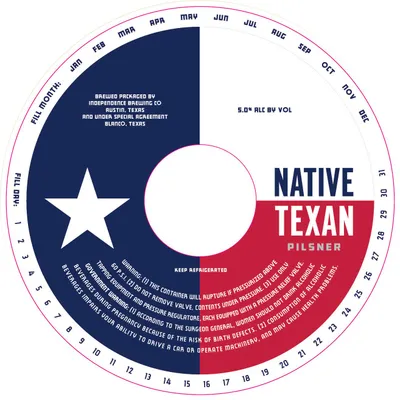 Native Texan Pilsner label