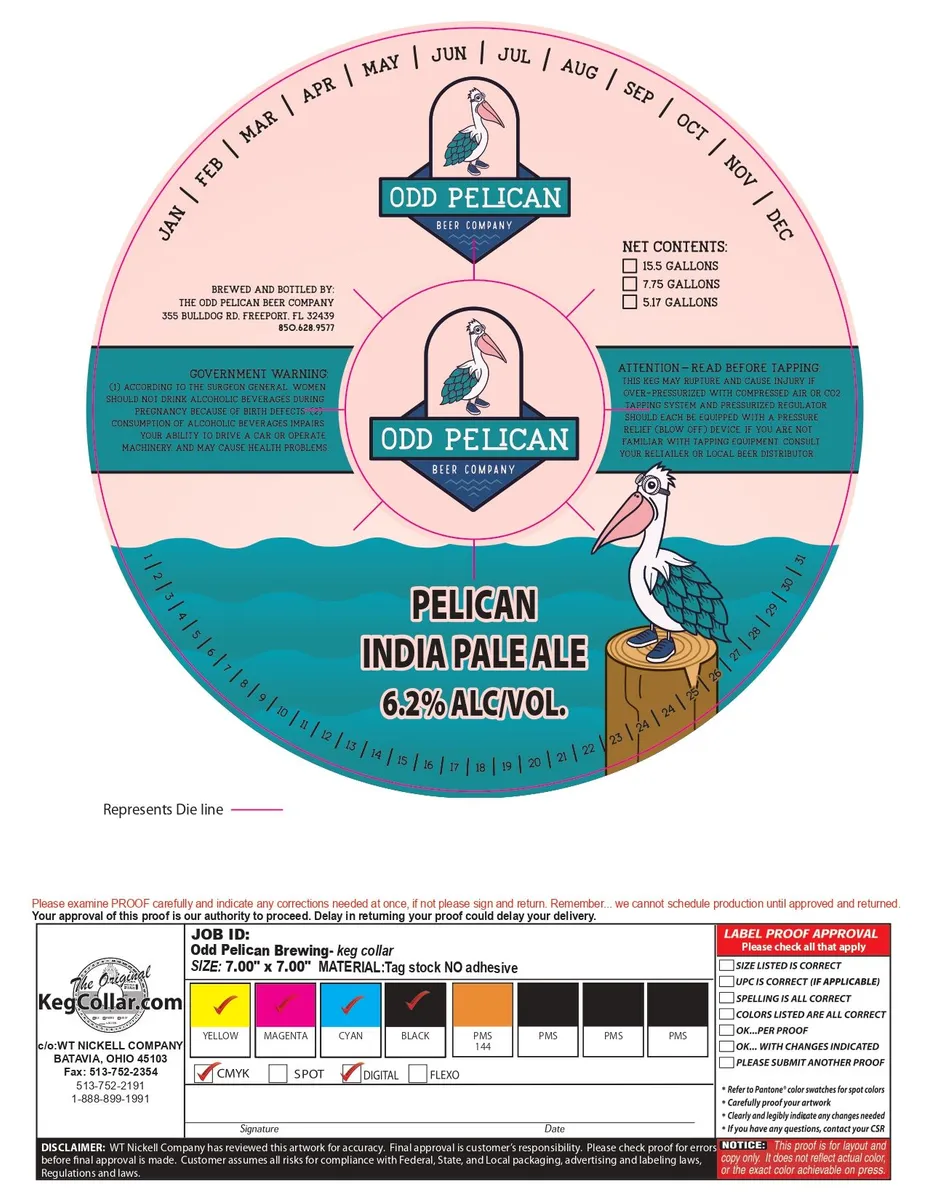 Pelican India Pale Ale label art — PELICAN INDIA PALE ALE