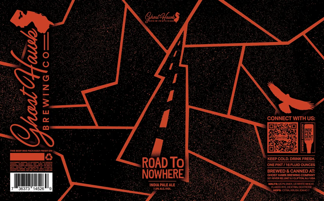 Road To Nowhere — full label as filed with TTB