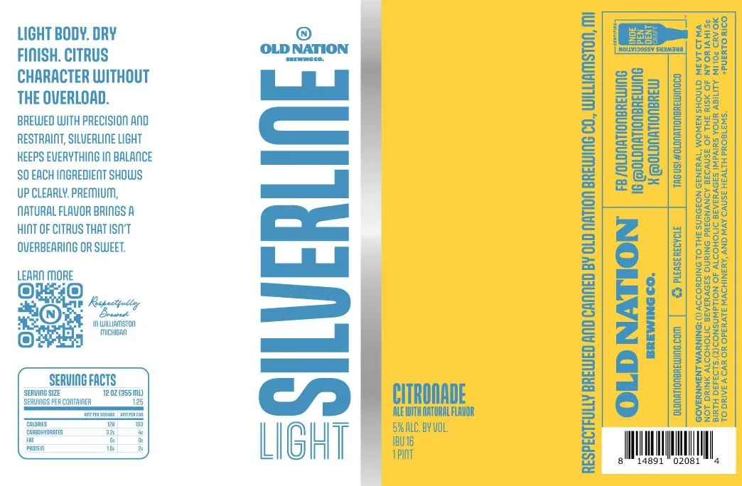 Silverline Light Citronade label