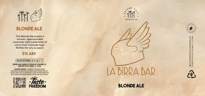 La Birra Bar Blonde Ale label