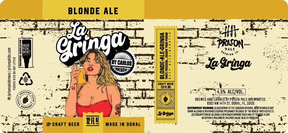 La Gringa label art — LA GRINGA