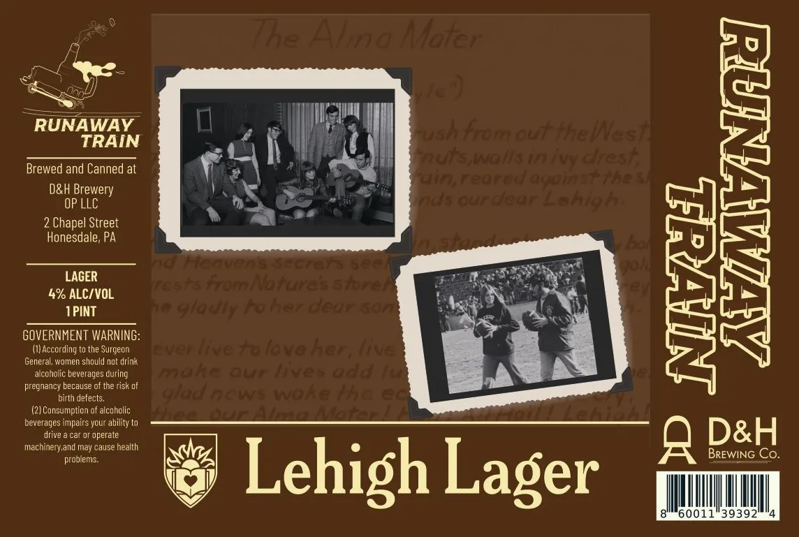 Lehigh Lager label art — LEHIGH LAGER