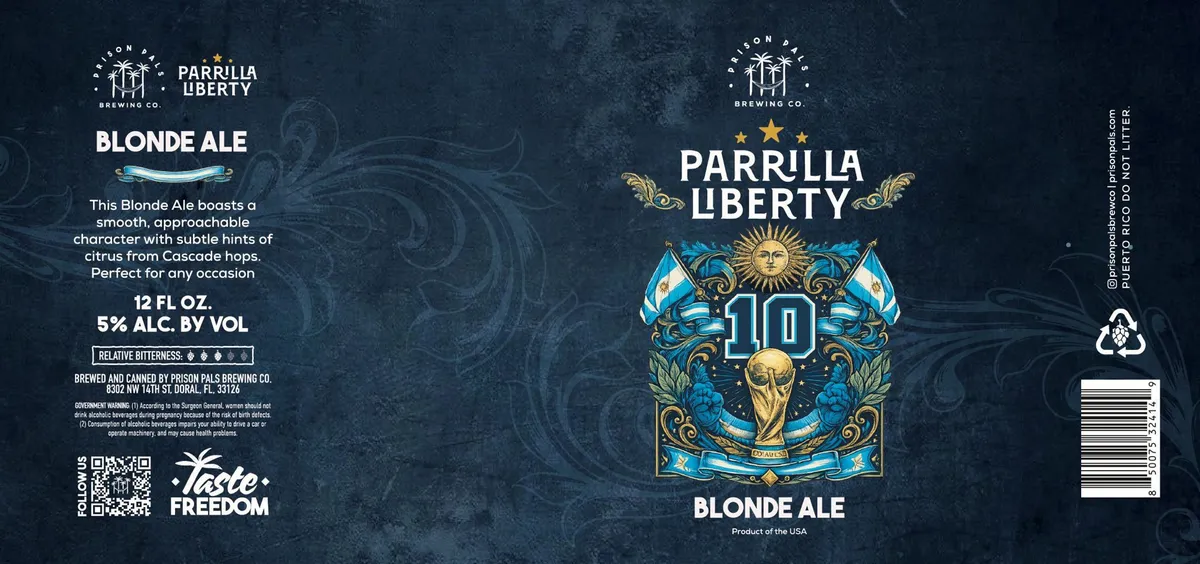 Parrilla Liberty — full label as filed with TTB