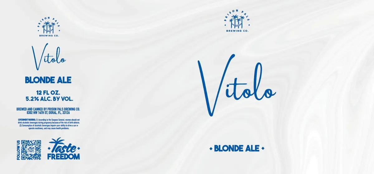Vitolo Blonde Ale — full label as filed with TTB