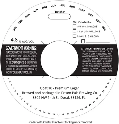 Goat 10 - Premium Lager label