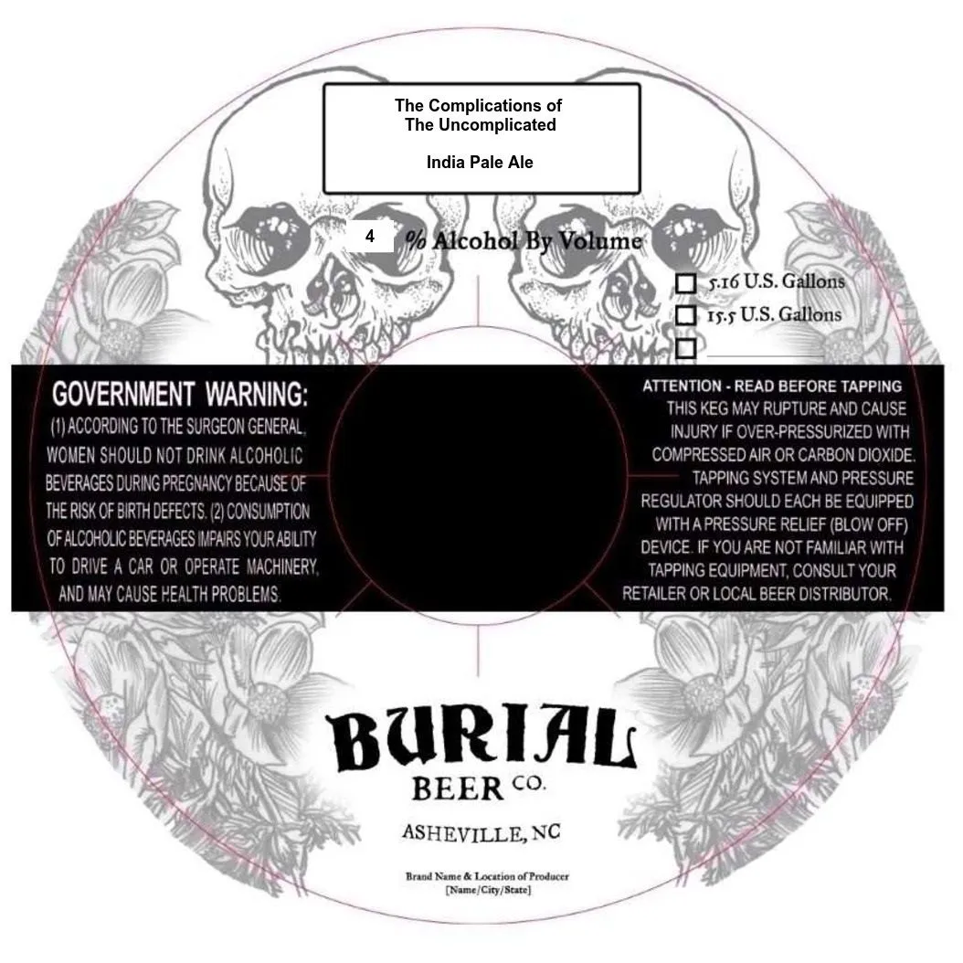 The Complications of the Uncomplicated — full label as filed with TTB