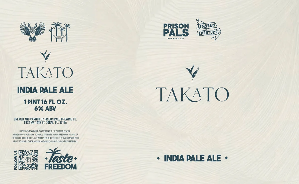 Takato — full label as filed with TTB