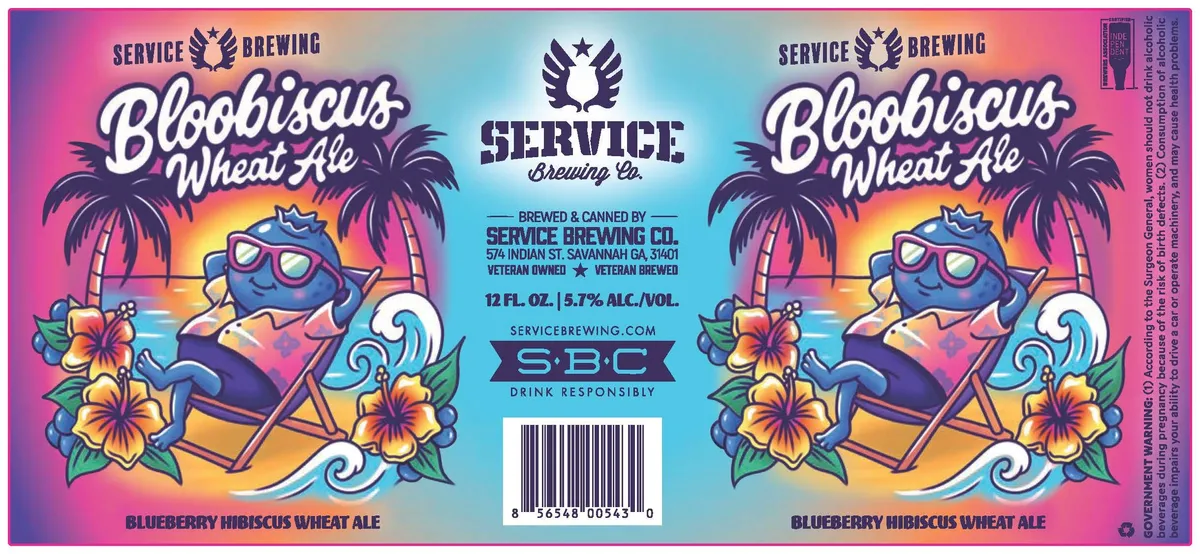 Bloobiscus Wheat Ale — full label as filed with TTB
