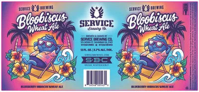 Bloobiscus Wheat Ale label