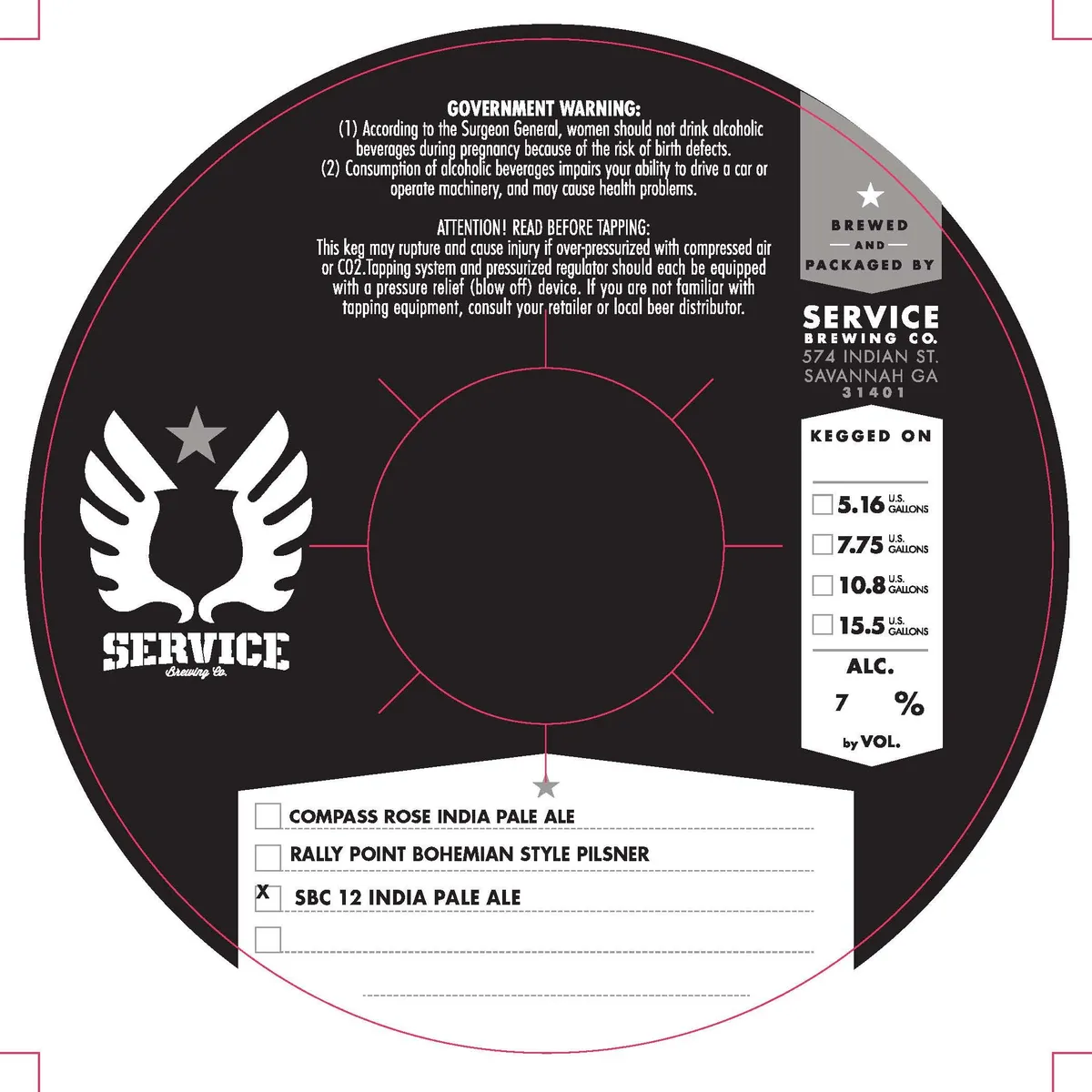 SBC 12 — full label as filed with TTB