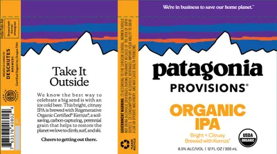 Patagonia Provisions Organic IPA label