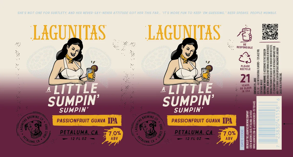 A Little Sumpin' Sumpin' Passionfruit Guava label art — LAGUNITAS BREWING COMPANY