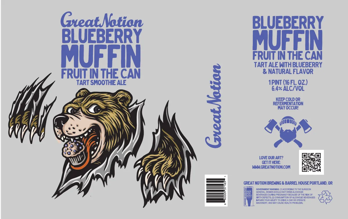Blueberry Muffin Fruit In The Can — full label as filed with TTB