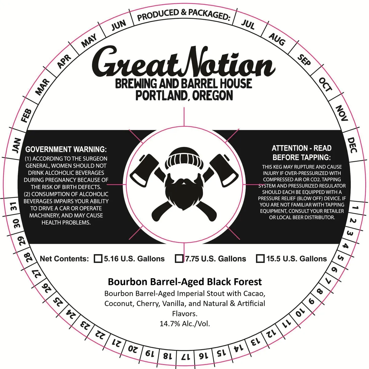 Bourbon Barrel-Aged Black Forest — full label as filed with TTB