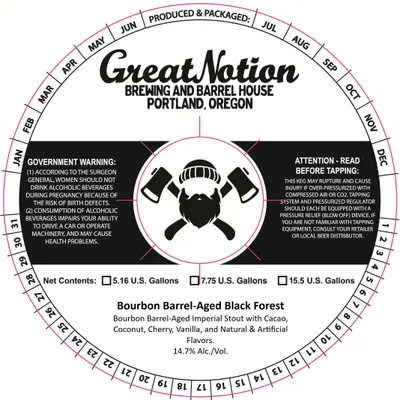 Bourbon Barrel-Aged Black Forest label